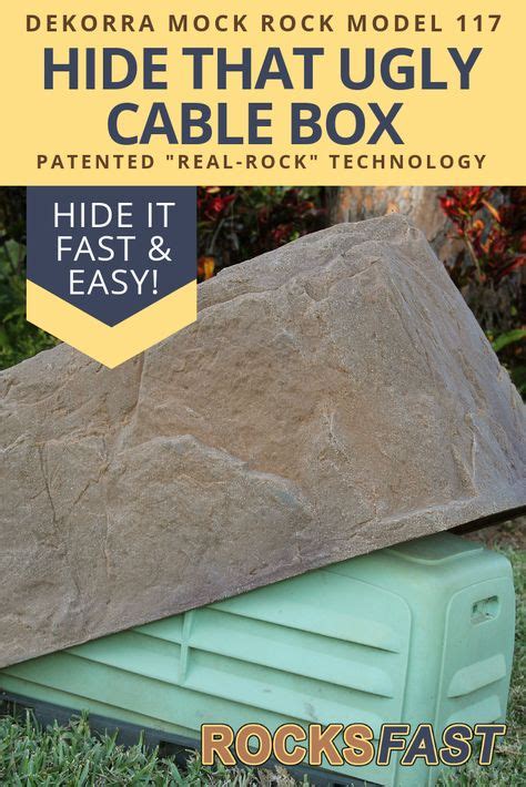 fake rock electrical box covers|rock covers for utility boxes.